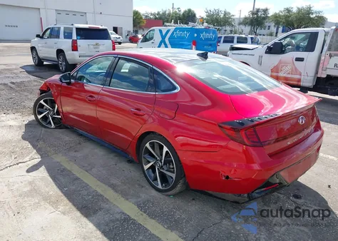 2021 Hyundai Sonata Sel Plus z USA, uszkodzony, nr VIN 5NPEJ4J22MH132227